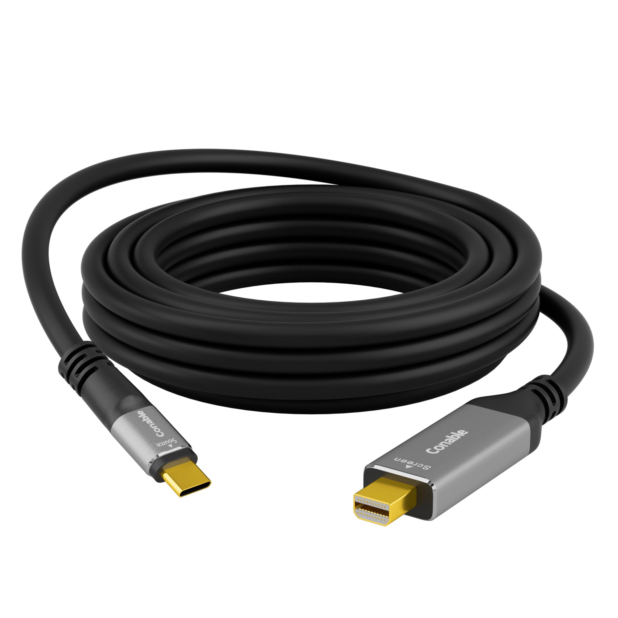 Photo 1 of USB C to Mini DisplayPort Cable 6 FT, Uni-Directional USB C to Mini DP Cable, 4K@60Hz, Type C (Thunderbolt 3/4) Compatible with MacBook Pro, HP, Surface Book, Dell (Not for Thunderbolt 1/2 Monitor)