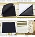 Rug Anchors, Larger Size and Stronger Sticky Non-Slip Mat with Hook and Loop Square by Yorwe (4, Black)