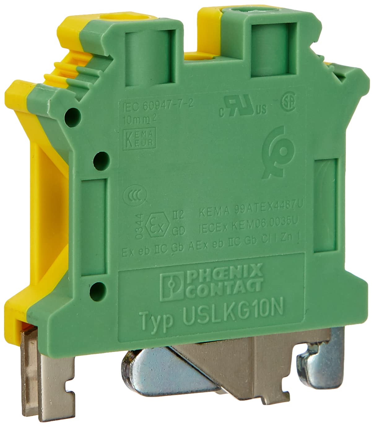 Phoenix² USLKG 10 N Green, Yellow – TERMINAL BLOCKS (10.2 mm, 45.8 MM)