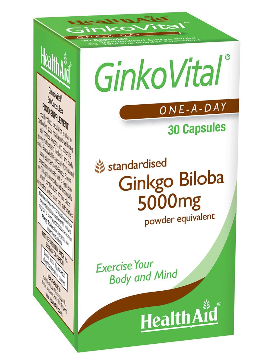 HealthAid Ginko Vital (Ginkgo Biloba) 30 Capsules