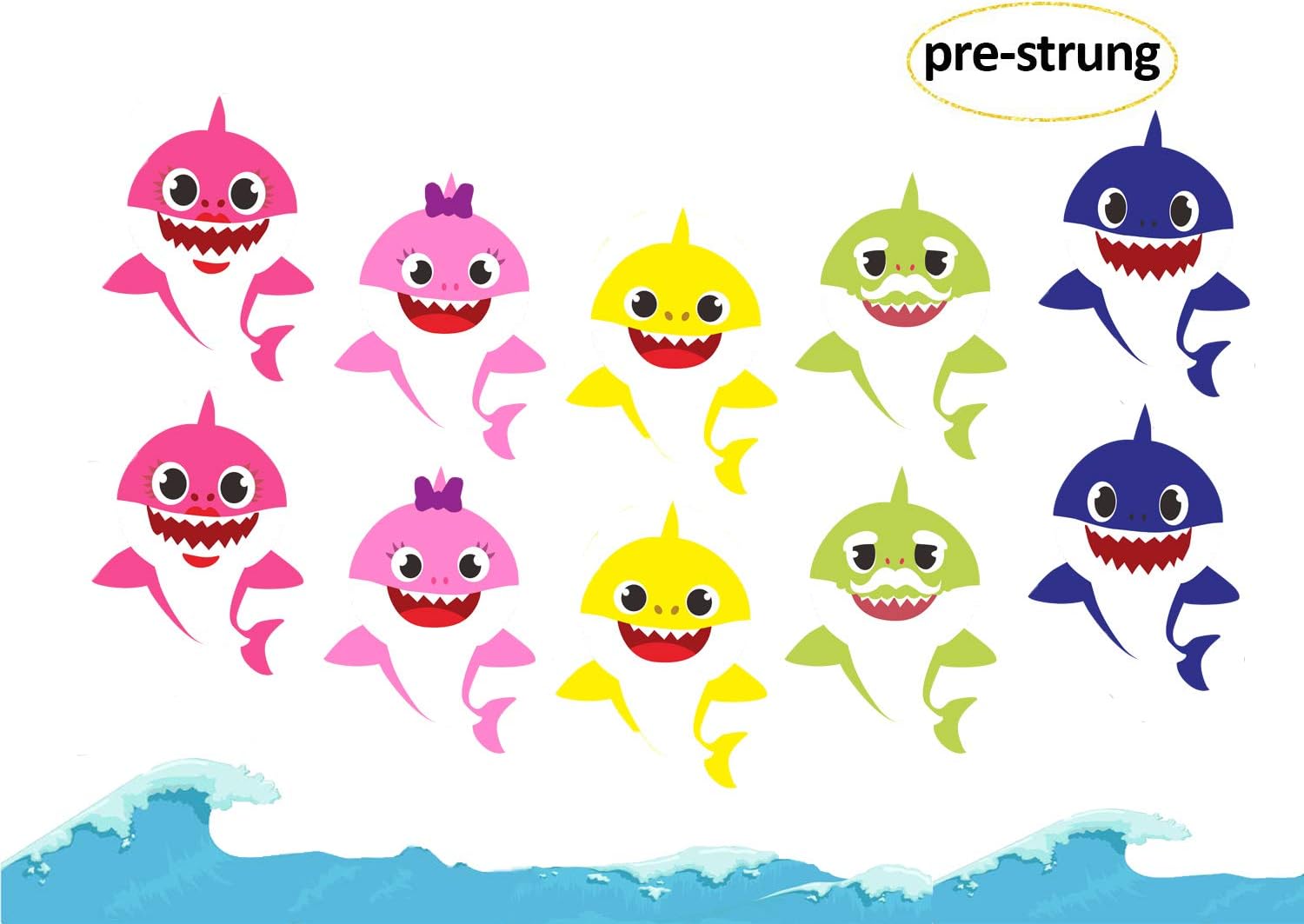 Baby Shark Banner, Little Baby Shark Doo Doo Family Banner for Baby Shower Boy Girl kids Child Ocean Birthday Sea World Shark Baby Themed Birthday Decorations and Doo Doo Party Supplies