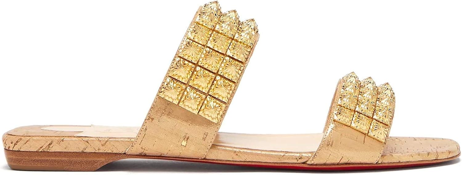 christian louboutin myriadiam leather slide sandals
