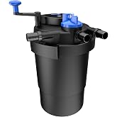 Three seconds 1840GPH Bio Pressure Pond Filter with 13W Cleaning Light | Pond Filters for Outdoor Ponds,Various Ponds,16.4ft Power Cord,Ornamental Ponds up to 2000 Gal or Koi Ponds up to 1000 Gal