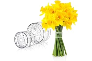 KANNITTY Bouquet Holder, Flower Frog Arrangement Holder, 2024 Spiral Ikebana Stem Holder for Flowers, 2 Pieces DIY Flower Stem Holder, Flower Arrangements Supplies - Bouquet Twister(Clear, S+L)