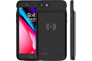 HUGUODONG Battery Case for iPhone 8,iPhone 7,iPhone 6S,iPhone 6,iPhone SE 3rd Gen 2022/SE 2nd Gen 2020,(4.7-inch) 8000mAh,Slim Protective Charging Case, QI Wireless Charging Protective Rechargeable