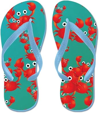 crab flip flops