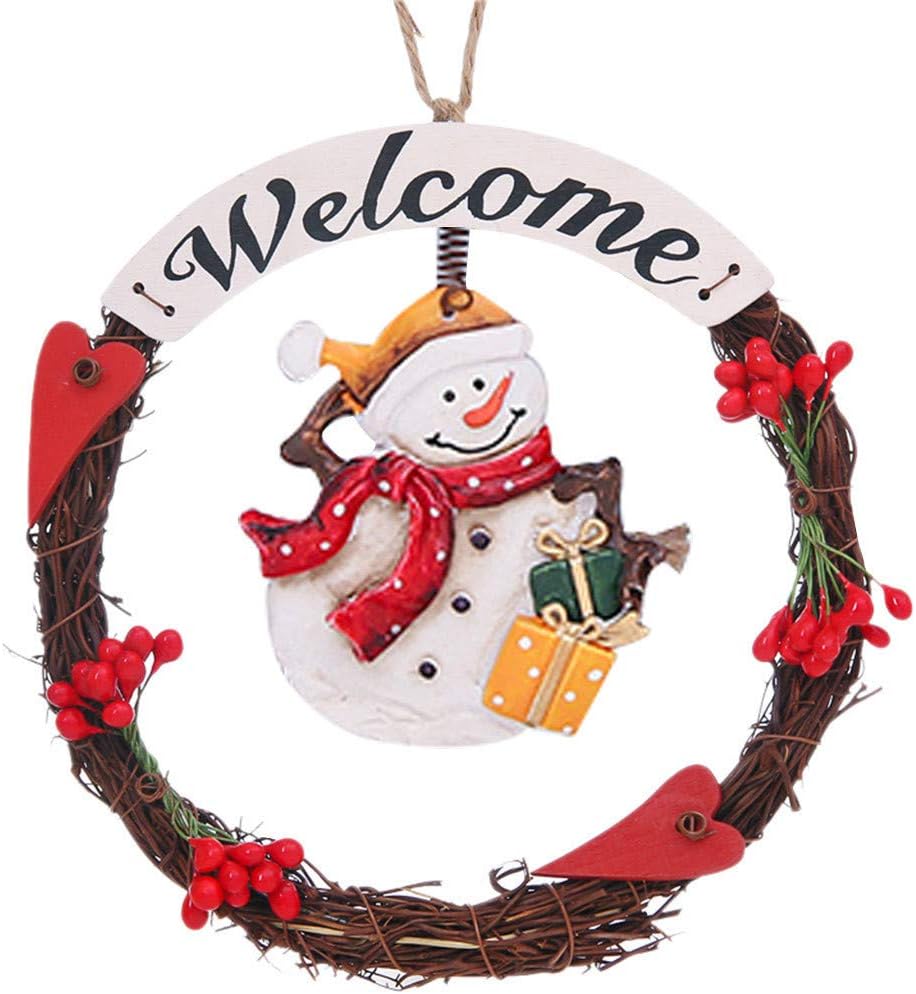 Hohaski Christmas Doll Wreath Ornament Snowman Pendant Ornament Ceramic Christmas Toy, Christmas Ornaments Advent Calendar Pillow Covers Garland Tree Skirt Gift Bags DIY