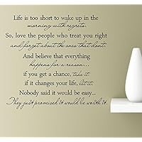 Life is too short to wake up in the morning with regrets. So, love the people who treat you right and forget about the ones that don