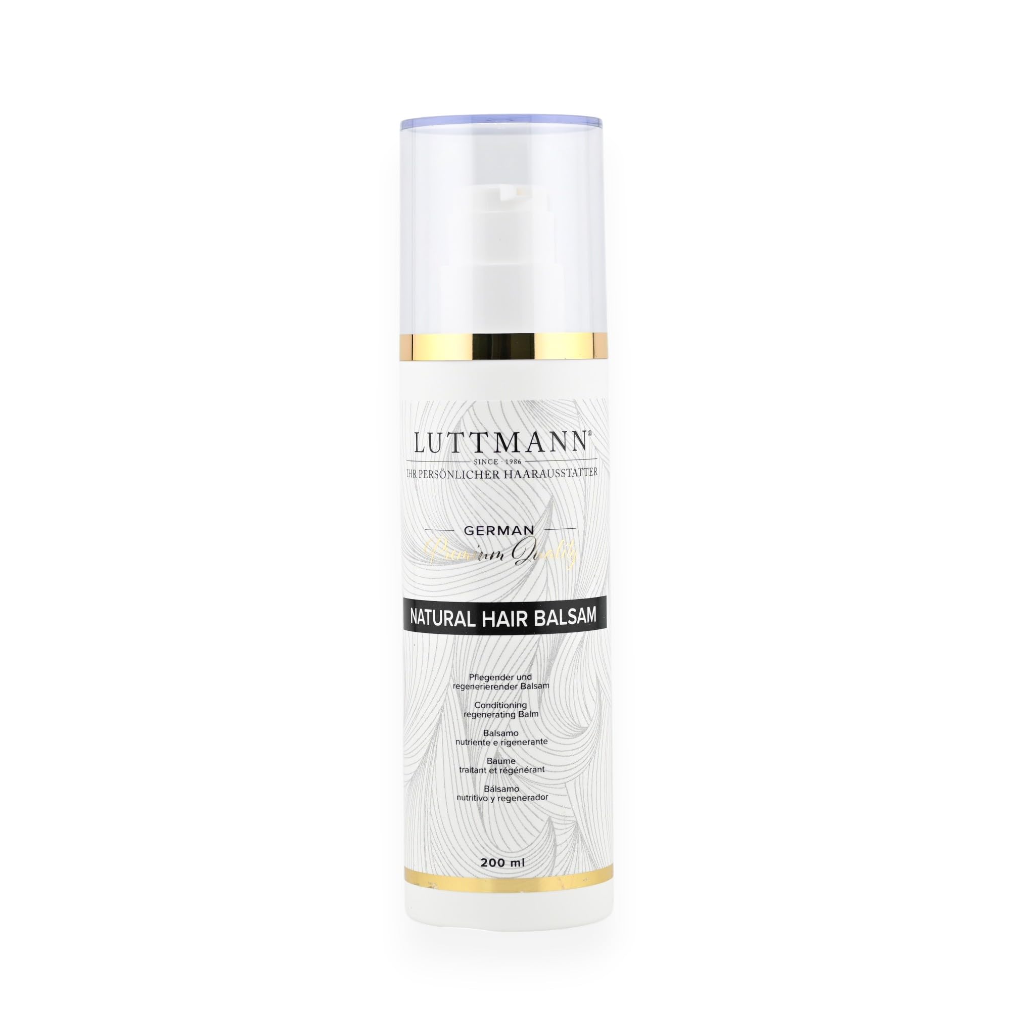 LUTTMANN® Natural Hair Wigs Hair Replacement Balm 200 ml - German Premium Quality for Real Hair Wigs and Hairpieces