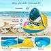 LAMASTON Baby Pool Float with Canopy Inflatable Swimming Floats for Kids, Baby Swimming Ring Pool Toys for Toddlers (Style A)