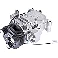 WFLNHB AC Compressor & A/C Clutch, A/C Ports 5 Grooves Replacement for Mazda 3 2004-2009 Mazda 3 Sport 2009 Mazda 5 2006-2010 2.0L 2.3L CO 10759C 58463 BP4S61K00 CC4361450E