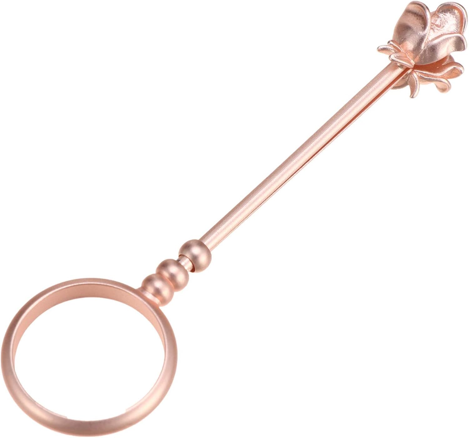 EXCEART Cigarette Holder Ring 17 mm Elegant Pink Finger Ring Vintage Smoking Finger Ring Retro