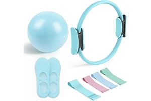 Deluxe Pilates Essential Kit with ring, bands, ball, and grip socks in a storage bag