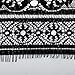 Smiry Black Eyelash Embroidered Lace Ribbon Floral Trim Clothing Accessories Crafts Sewing Flower Lace Fabric Applique for Bridal Dress, 3 Yards