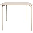 COSCO 34" Square Vinyl Top Folding Card Table, Antique Linen