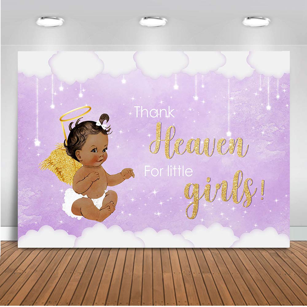 heaven sent baby shower backdrop
