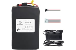 BtrPower Ebike Battery 48V 52V 60A 72V 10AH 18AH 20AH 30AH 50AH Lithium Ion / LiFePO4 Battery Pack with 3A/5A Charger,50A/80A BMS for 300W-4500W Motor
