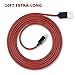Eashion Lightning Cable 3Pack 10FT Extra Long Nylon Braided Cord iPhone Charger Compatible with iPhone 7 7 Plus 6 6S 6S Plus SE 5S 5 iPad iPod Nano 7(Red)