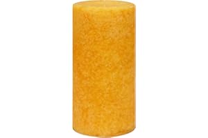 Jeco Inc. 3" x 6" Pumpkin Spice Mustard Yellow Scented Pillar Candle, 3" x 6&Quoth