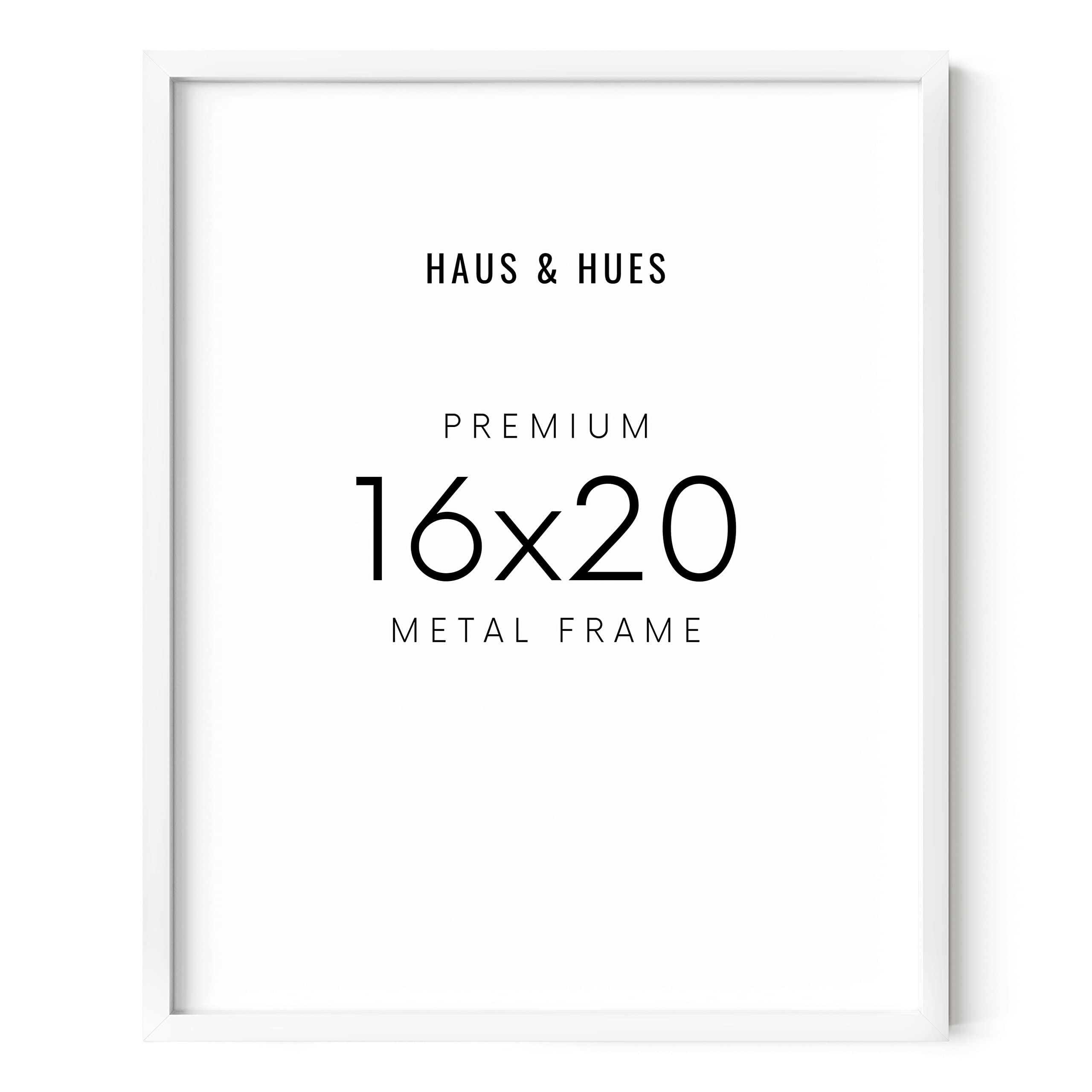 HAUS AND HUES 16x20 White Frame - 16x20 Picture Frame with White Aluminum Finish