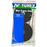 Yonex Wet Super GRAP Tennis Racquet Overgrip (Black) &ndash; 30-Pack in Multipacks (1-6 Packs Available)
