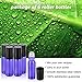 Fiery Youth Purple Glass Essential Oil Roller Bottles with Stainless Steel Roller Balls,Useful for Aromatherapy Perfumes and Lip Balms, 6 Bottle Set,5ml，Glass Roll on Bottle