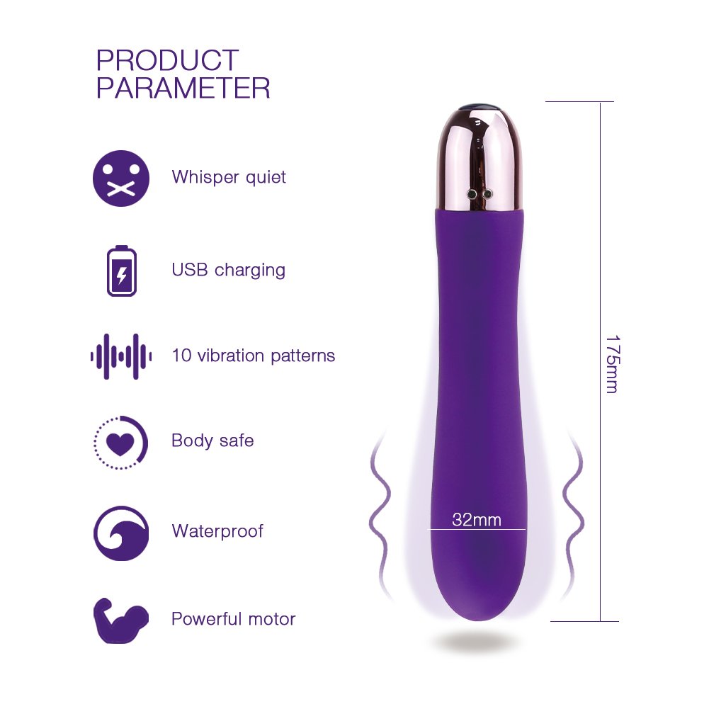 Mini vibratoren für sie klitoris und g-punkt Stimulator für Frauen Super weiches flüssiges Silikon Wasserdichte wand massagegeräte (violett)