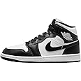 NIKE Women's Air Jordan 1 Sneaker, White Black Panda Mid, 7