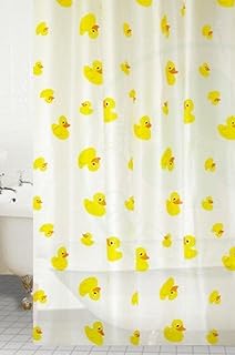 Peva Duck Shower Curtain Colour Yellow Amazon Co Uk Kitchen Home