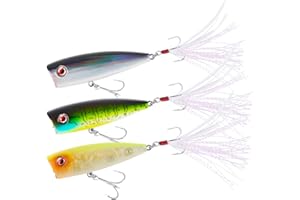 LITTMA Bass Fishing Topwater Popper Lures - Effective Top Water Lures for Bass Anglers - Durable Design for Catching Trophy Bass with High-Performance Popping Action
