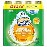 Scrubbing Bubbles Lemon Foaming Bathroom Cleaner, 25 Ounce (Pack of 4)