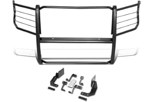 DNA Motoring GRILL-G-082-BK Powder-Coated Front Bumper Protector Brush Grille Guard,Black