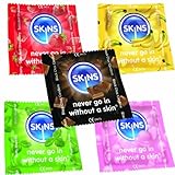24x Skins MIXED FLAVOUR Condoms (Discreetly Packed in Jiffy Bag)
