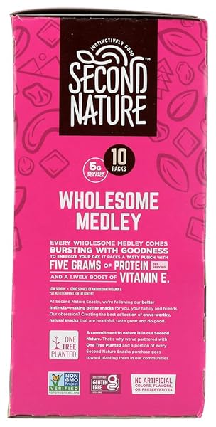 SECOND NATURE WHOLESOME MEDLEY TRAIL MIX 10 PACK, 15 OZ