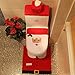 GIM Christmas Decor Happy Santa Toilet Seat Cover and Rug Set for Bathroom (Santa Claus)