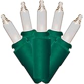 Brite Star 10 Lt Straight Line Lights, Clear, Green Wire