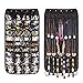 Hanging Jewelry Organizer, Dual Sided Closet Organizers, Earrings Bracelet Necklace Socks Pantyhose Storage Display Bag (Black (40 Pockets & 20 Hook-and-Loop Tabs))
