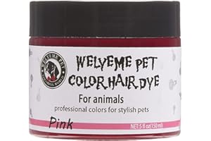 WELYEME Dog Hair Dye - Permanent, Professional, Bright Pink Color for Dogs and Horses