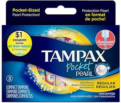Amazon Com Tampax Pocket Pearl Compact Regular Absorbency