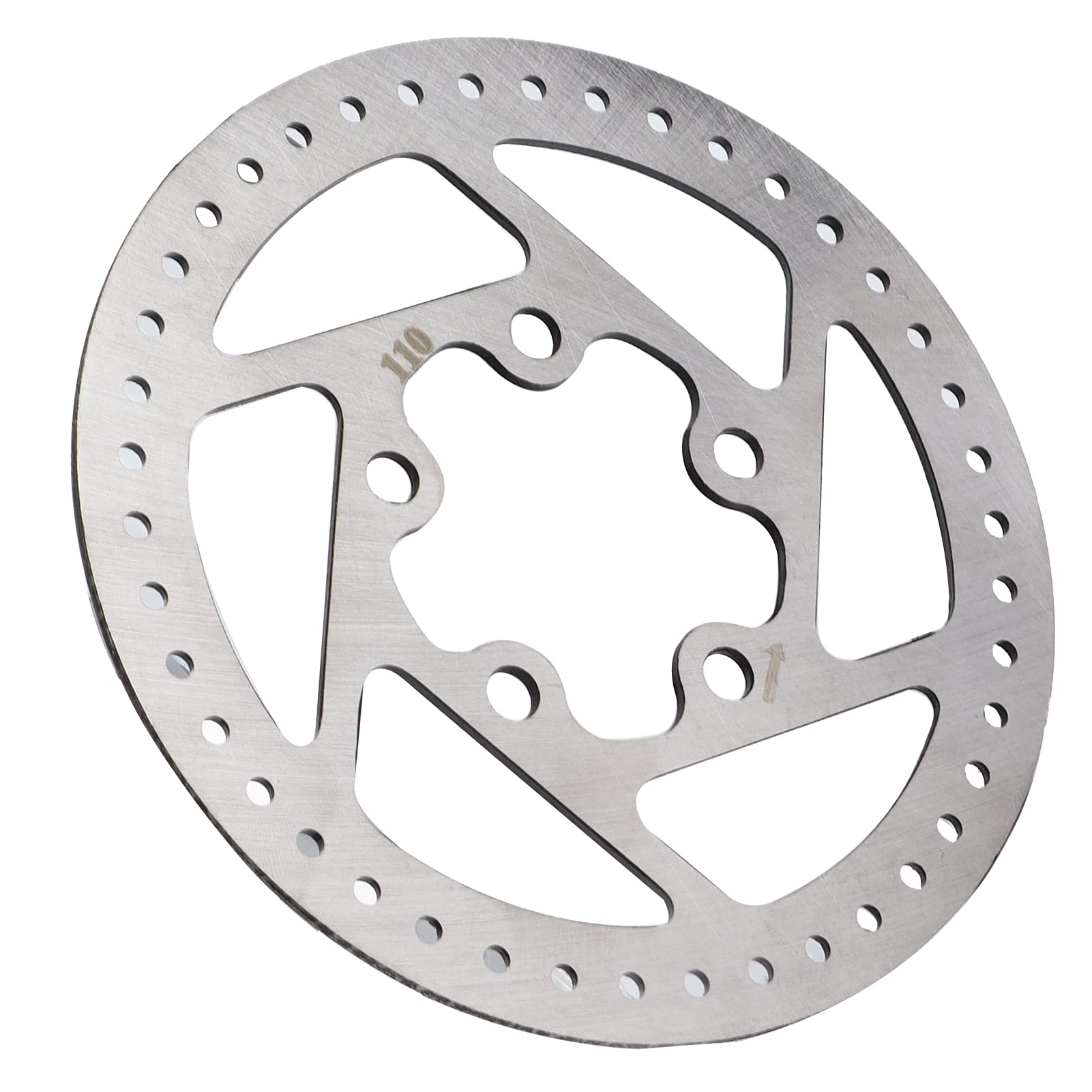 SPYMINNPOO 110mm Bike Disc Brake Rotor with 5 Bolts Stainless Steel Bicycle Rotors for Road Bike, Mountain Bike, MTB, M365 Electric Scooter