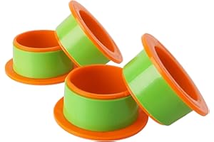 OVOV Stretch Wrap Dispenser 2 Pair Plastic Hand Saver Fit for 3” Core Shrink Wrap Holder (Orange) Free