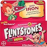 Flintstones Children's Multivitamin plus Iron Chewable Tablets, 60-Count