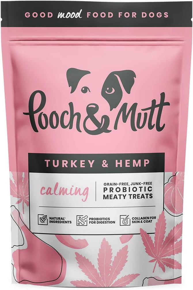 Pooch & Mutt, Calming Meaty Treats, Dog Treats Grain Free, for Calming Hyperactive or Anxious Dogs Turkey & Hemp - Image 4
