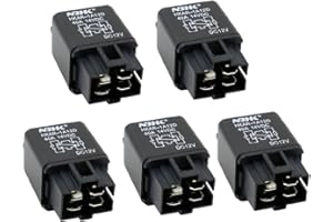 ESUPPORT 12V 40A Car Automotive Van Boat Truck 4 Pins SPST Alarm Relay Air Heavy Pack of 5