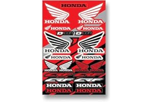 D'COR VISUALS D’cor Visuals Compatible with Honda2 Decal Sheet – 12 Mil Durable Vinyl Graphics, for Motorcycles, Bikes, Helmets & Gear, 19"x12"
