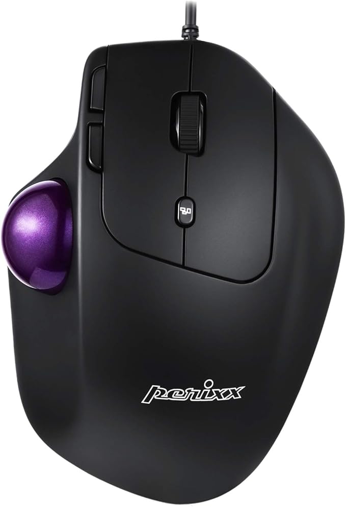 Perixx PERIMICE520 Souris Trackball Ergonomique Programmable avec