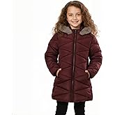 solomate Girls Winter Coats with Hood - 4-12Y Girls' Outerwear Winter Puffer Heavyweight Fleece Lined Coats for Kids