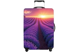 THISFIND Luggage Cover Washable Suitcase Protector Anti-Scratch,Stretchable Fit for 20-34Inch Luggage Durable Travel Bag Cover with Zipper Closure (Lavender, L(fits 28-30Inch suitcase))