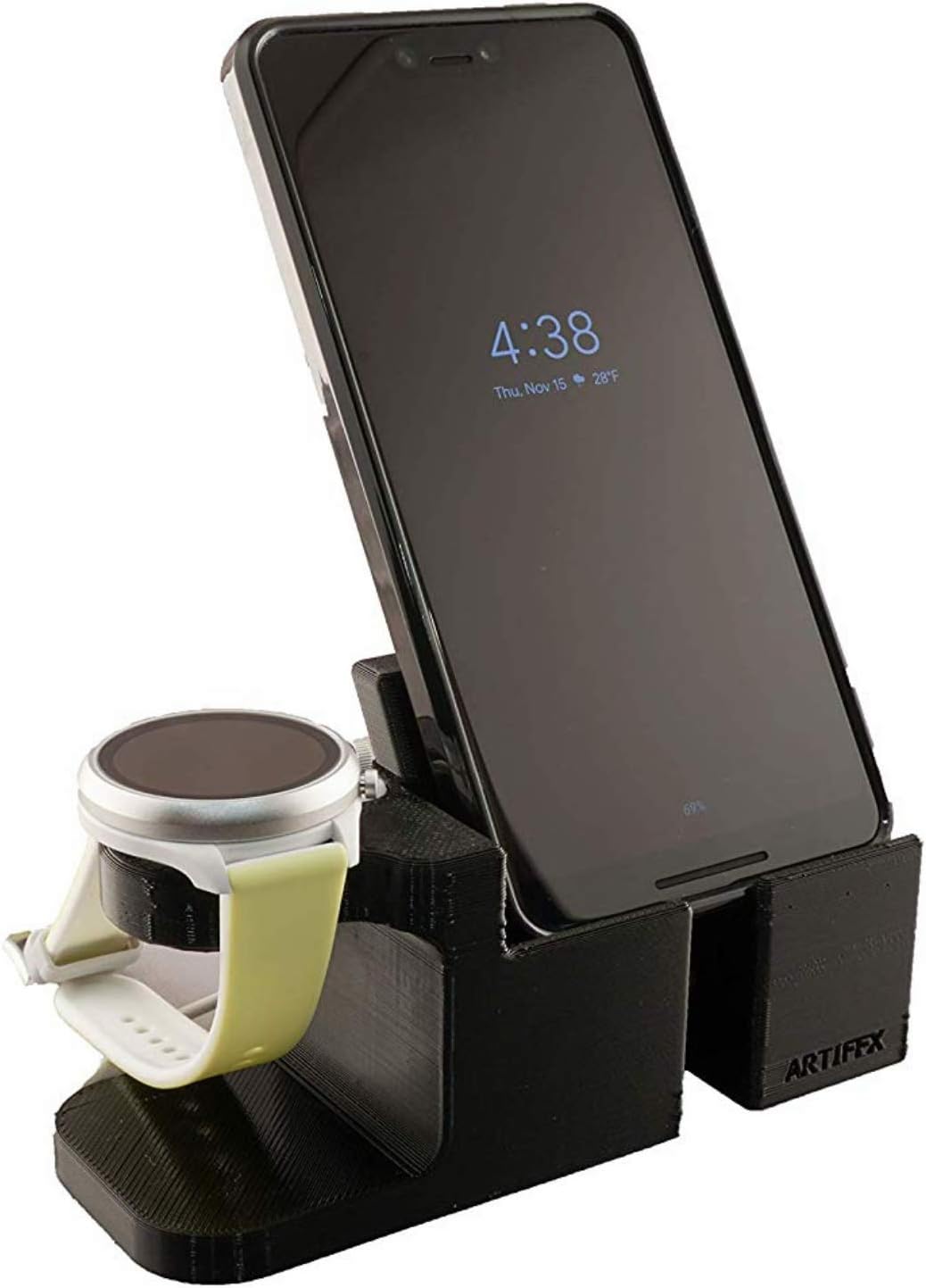Artifex Design Stand Configured for Fossil Sport Connected HR Smartwatch, Charging Stand Will not fit Previous 2017 (Last Gen) Non HR Model (Combo)