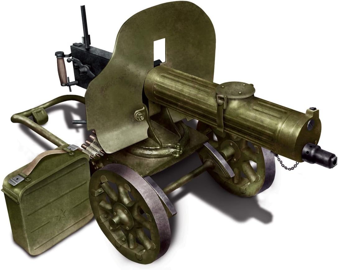 ICM 1:35 - Soviet Maxim Machine Gun (1941), Green, Brown